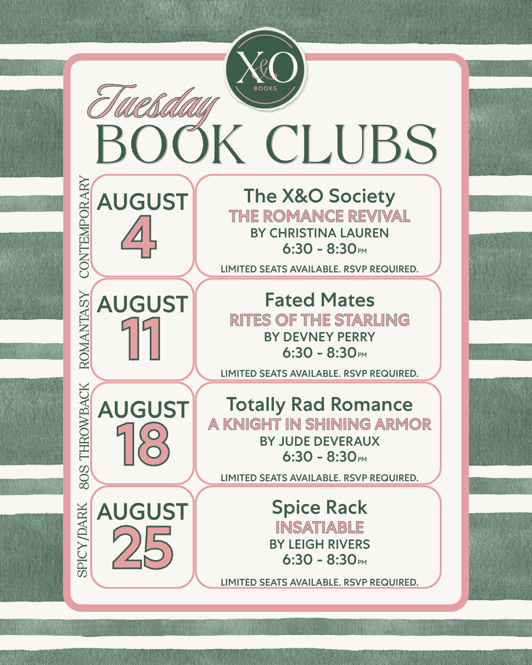 August 25th Book Club